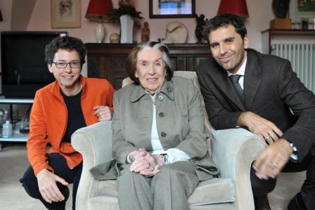 Maria Becker (Mitte) mit Liana Bressan und Gieri Bolliger (TIR)